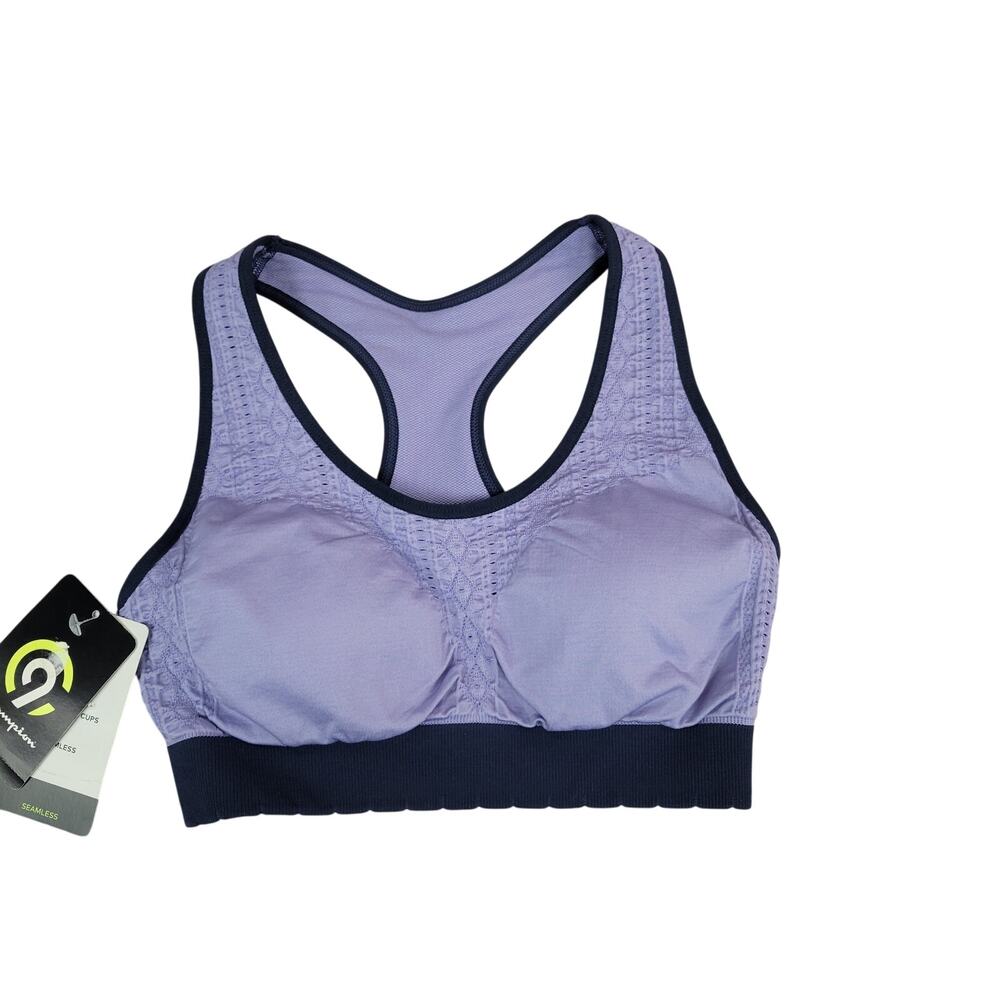 C9 By Champion XS Blue Orchid Racerback Seamless Sports Bra